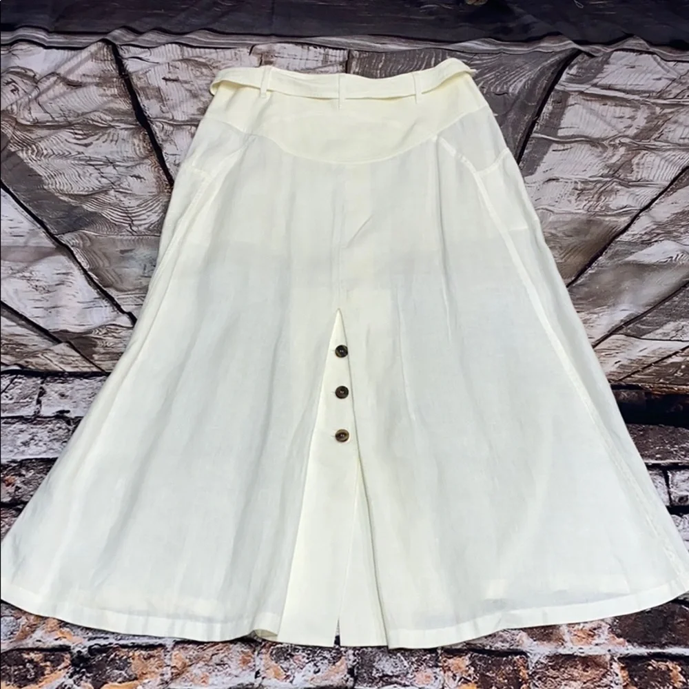 STRENESSE ICONIC IVORY LINEN MAXI SKIRT NWOT 8 - Picture 2 of 8